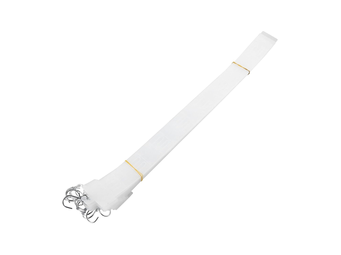 Conjunto De 20 Tiras Plástico Branco Para Pendurar Mercadorias, Com 8 Ganchos Em S, 50cm De Comprimento, Inodoras E