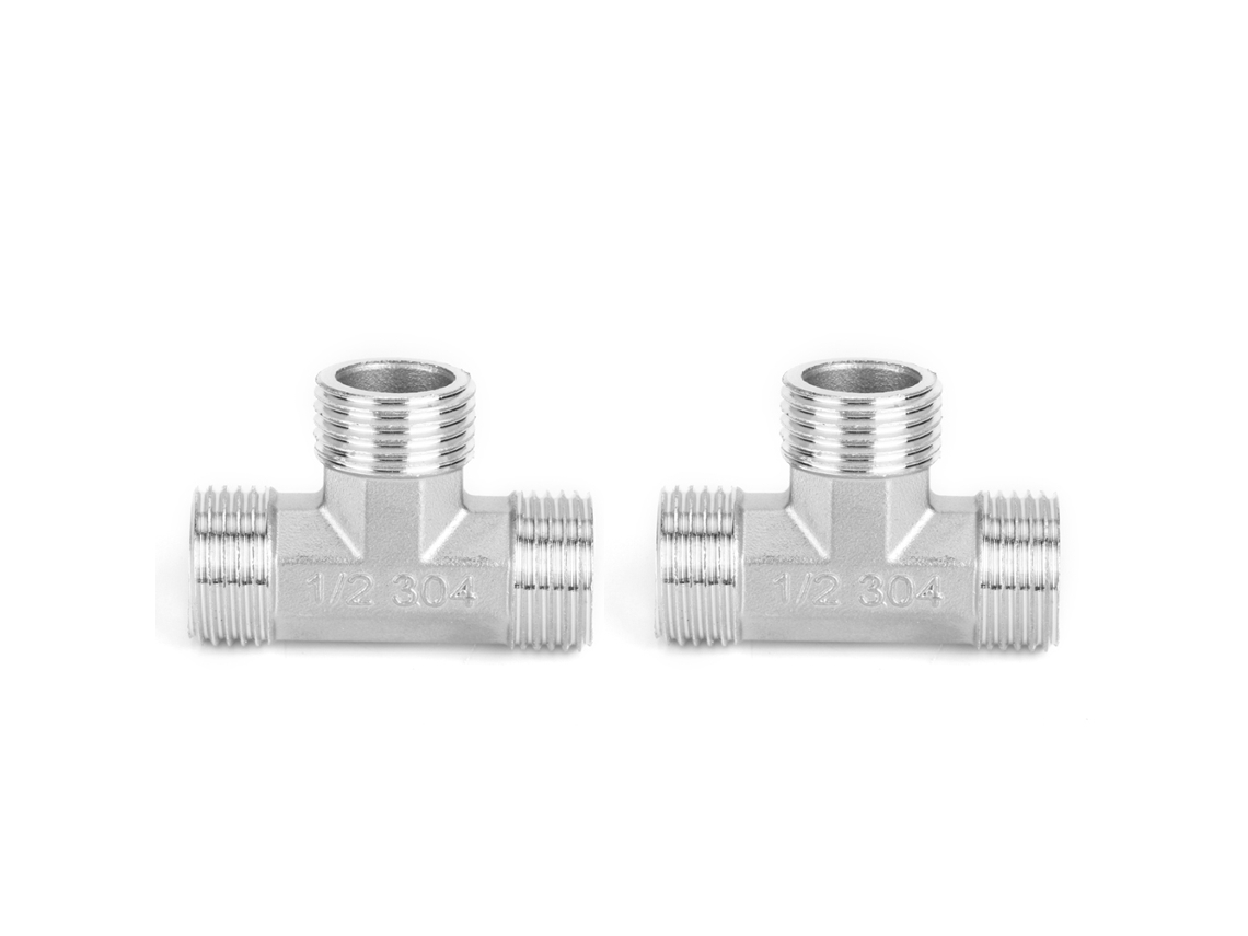 Conector em T Rosca Macho G1/2 Aço Inoxidável para Conexão de Tubos S/MARCA