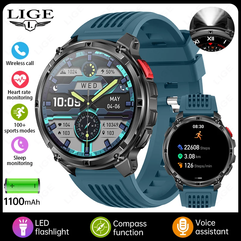 Smartwatch MDUG rosa B com Saúde, Rastreador e Chamadas Bluetooth