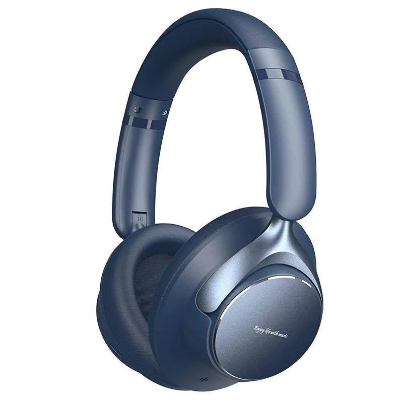 Fones De Ouvido Bluetooth Sem Fio Supra-auriculares Com Cancelamento De Ruído Ativo,graves Potentes E Bateria De Longa Duração(azul)