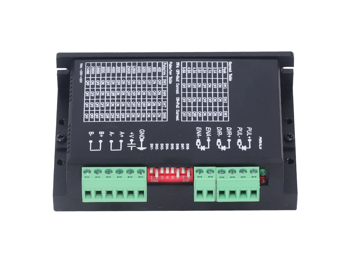 Controlador Dsp De Motor De Passo Dm556 Ajustável 1.4a-5.6a Para Motores 57 60 86