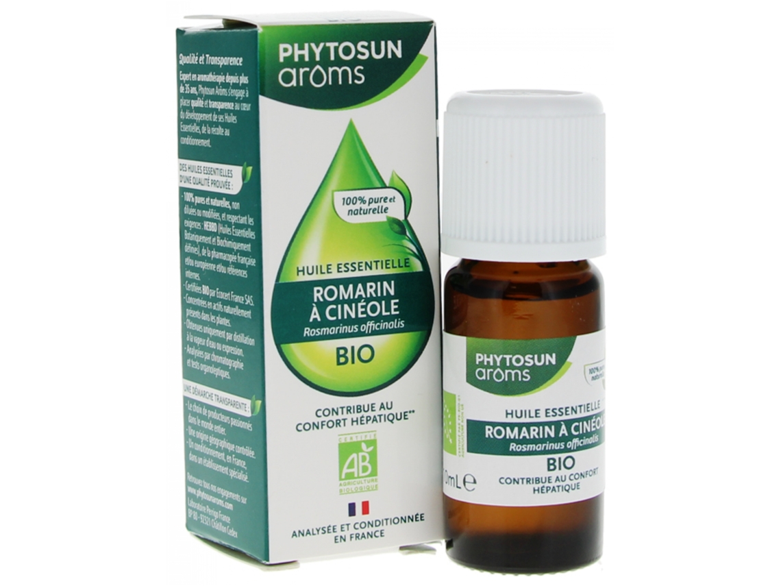 Óleo Essencial de Alecrim Cinéole Rosmarinus Officinalis Bio 10 Ml PHYTOSUN ARÔMS