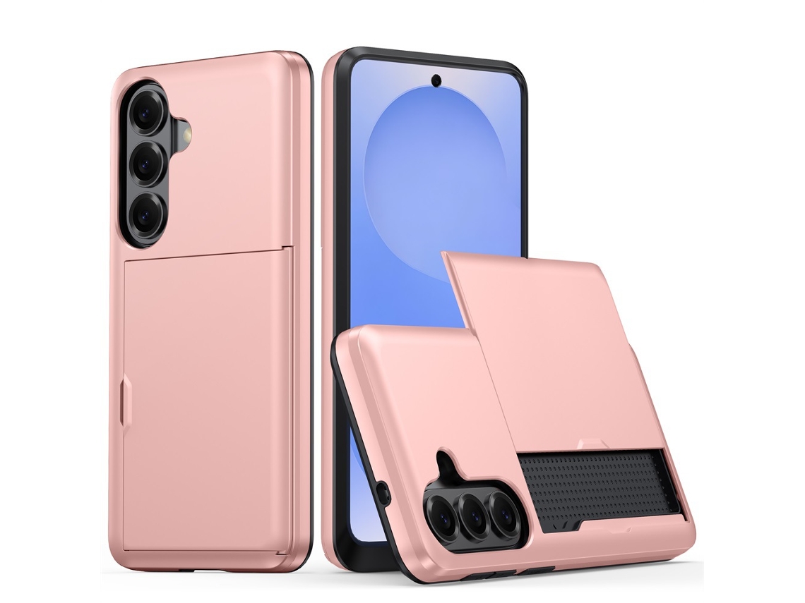 Capa Para Samsung Galaxy A57, Capa À Prova De Quedas Com Compartimento Para Cartão (ouro Rosa) Digitallab