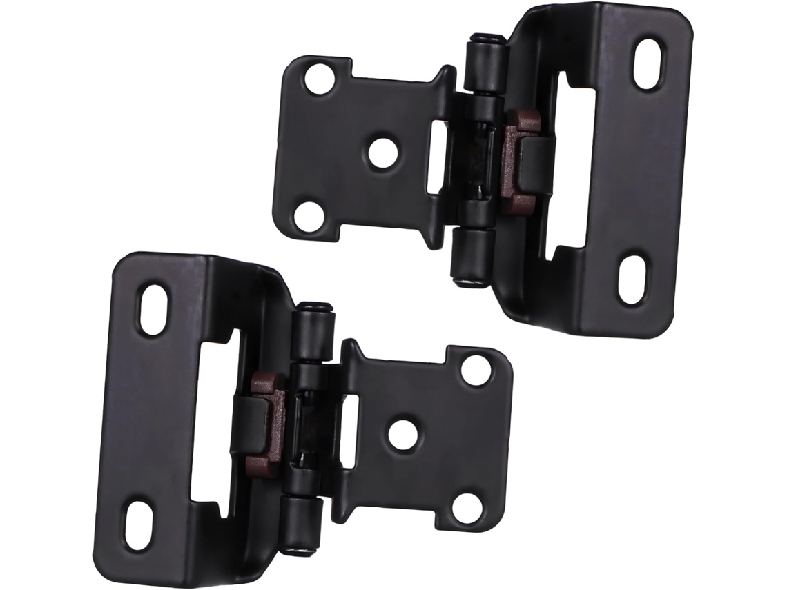 Dobradiças Pretas Com Fechamento Automático, Sobreposição De 1/2", Em