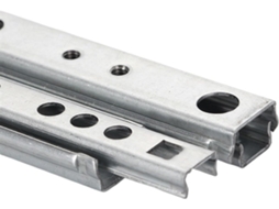 Corrediças Com Rolamento De Esferas, Corrediças De Tração Micro 2 Seções, 17mm De Largura, Aço Zincado, 2 Peças 182mm
