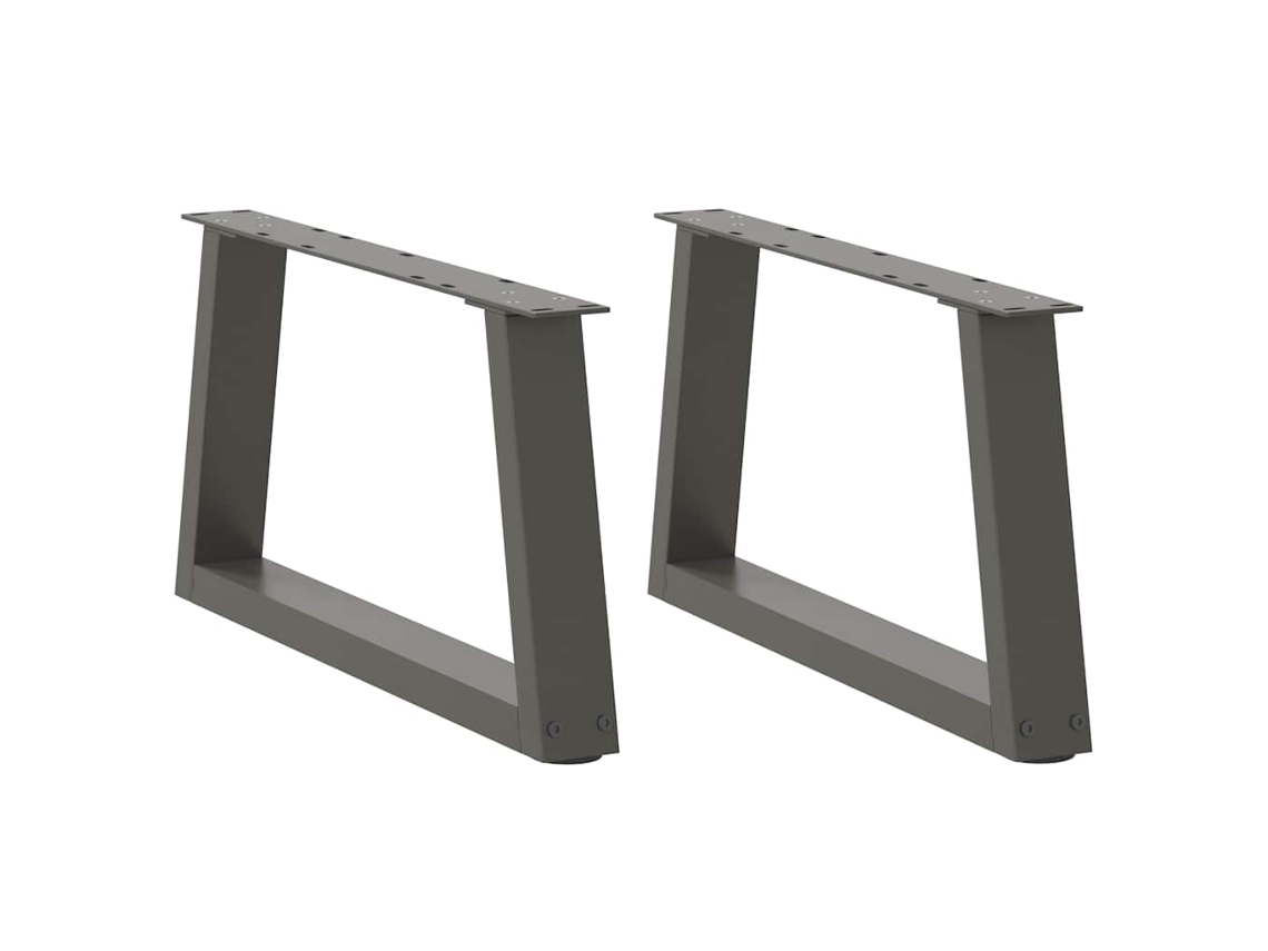 Vidaxl Pés Para Mesa De Centro Em V, 2 Peças, Antracite, 70x(30-31,3) Cm, Aço