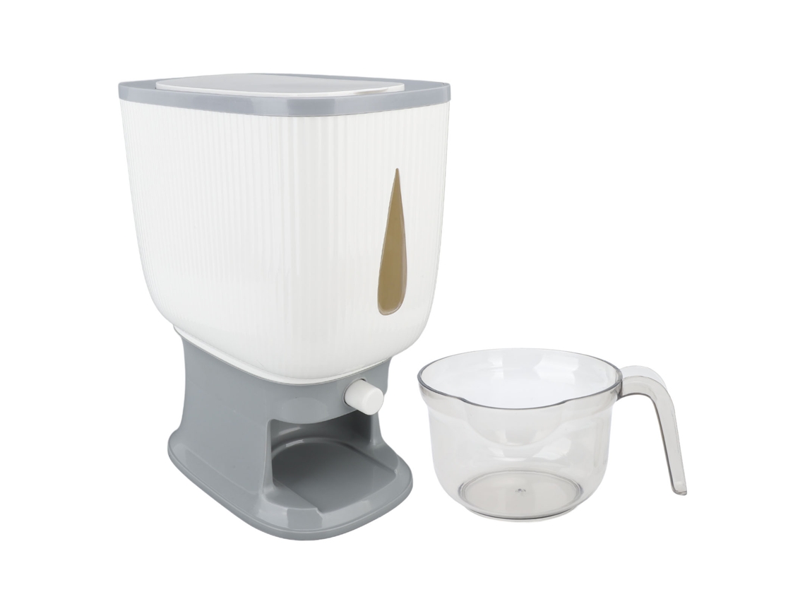 Dispensor de Arroz com Xícara de Medição 10kg S/MARCA Transparente