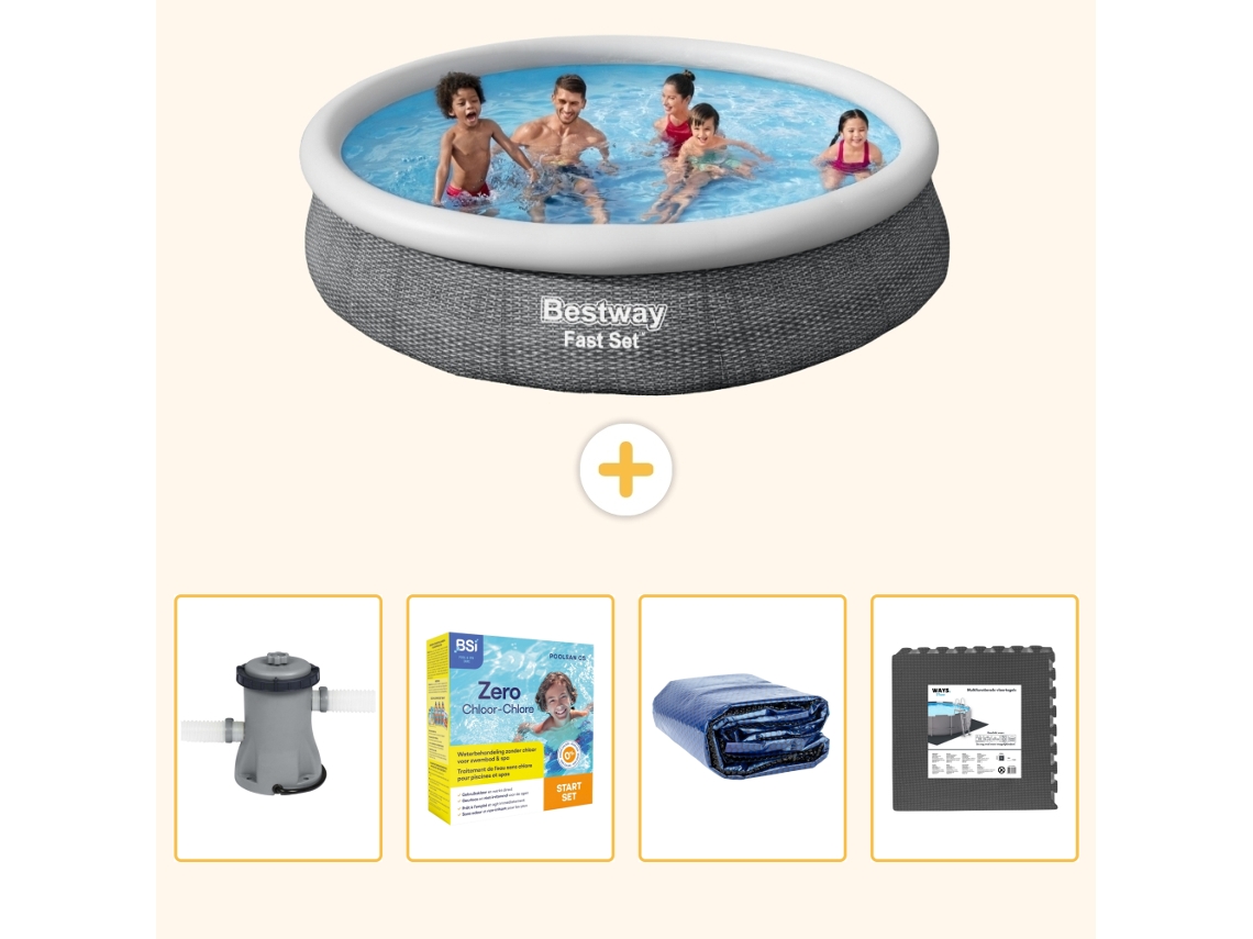 Bestway Piscina Bestway Fast Set Redonda - 366x76 Cm - 5-peças S285