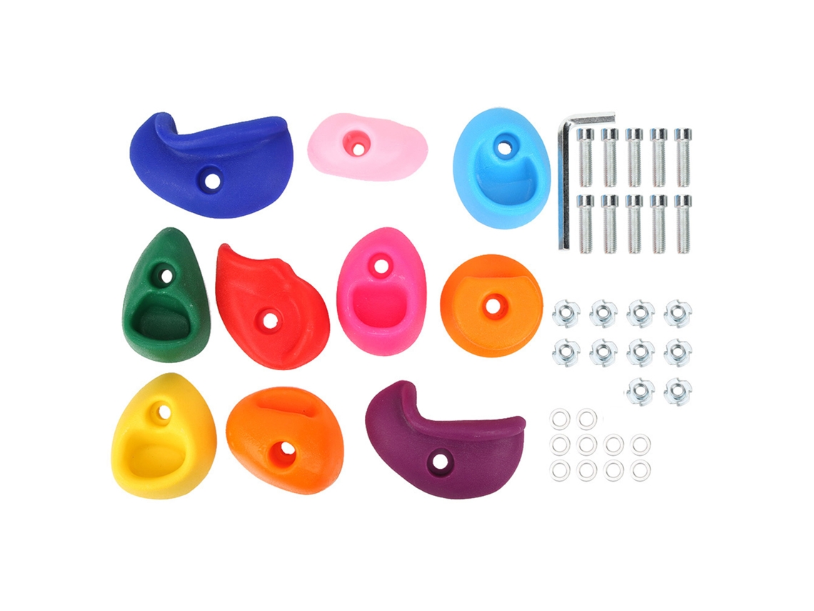 10 Manoplas de Escalada Grande Multicoloridas