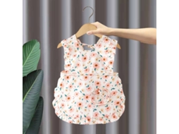 Babadores Infantis Sem Mangas de Verão Floridos Comendo Roupas Reversíveis, Estilo: Girassol Rosa Tamanho: 110 XIAOMOYU