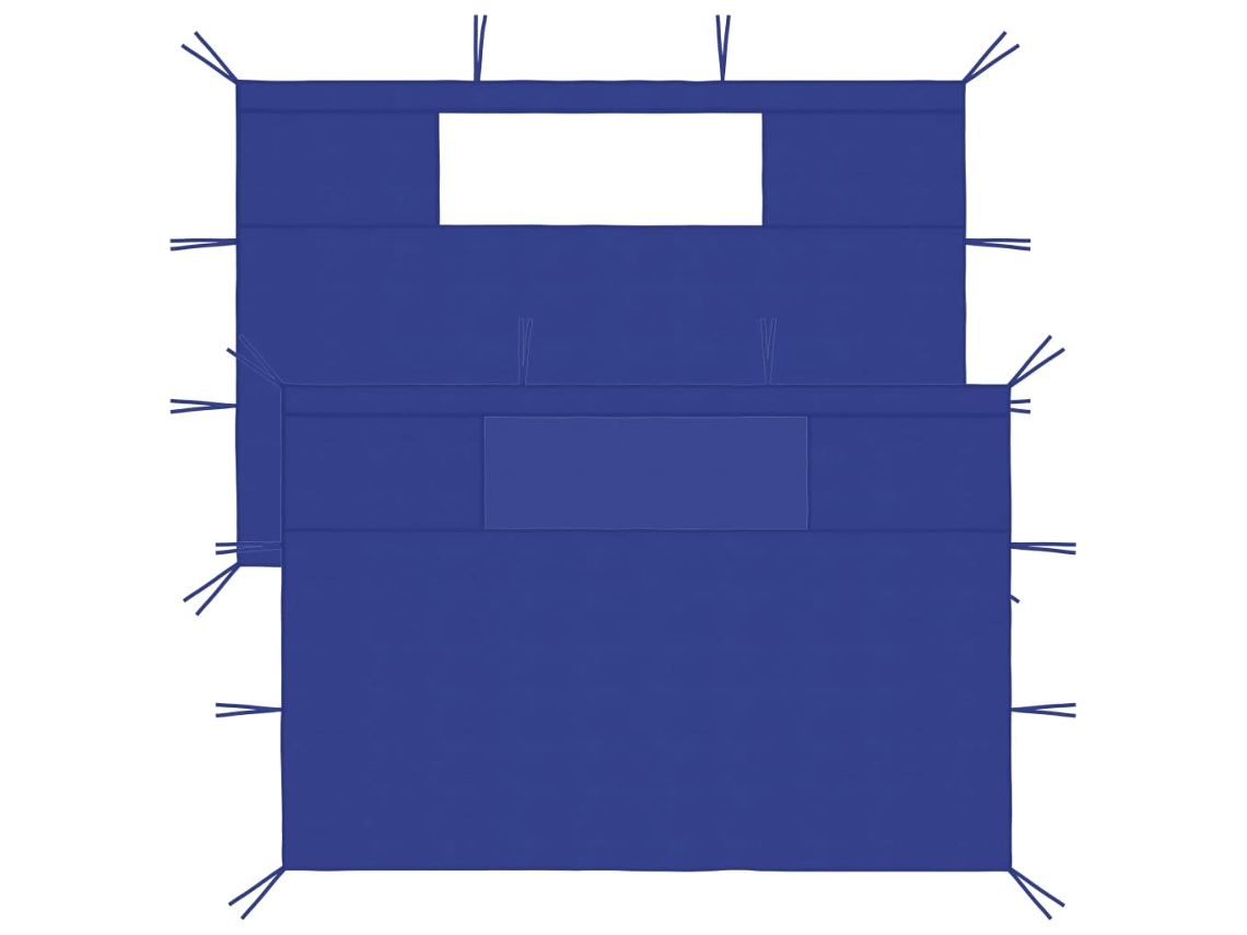 Gazebo Sidewall, Gazebo Sidewalls Vidaxl Azul Tecido (4.1 X 2.1 M)