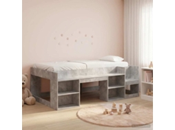 Vidaxl Estrutura De Cama Infantil Com Armazenamento Cinzento Cimento