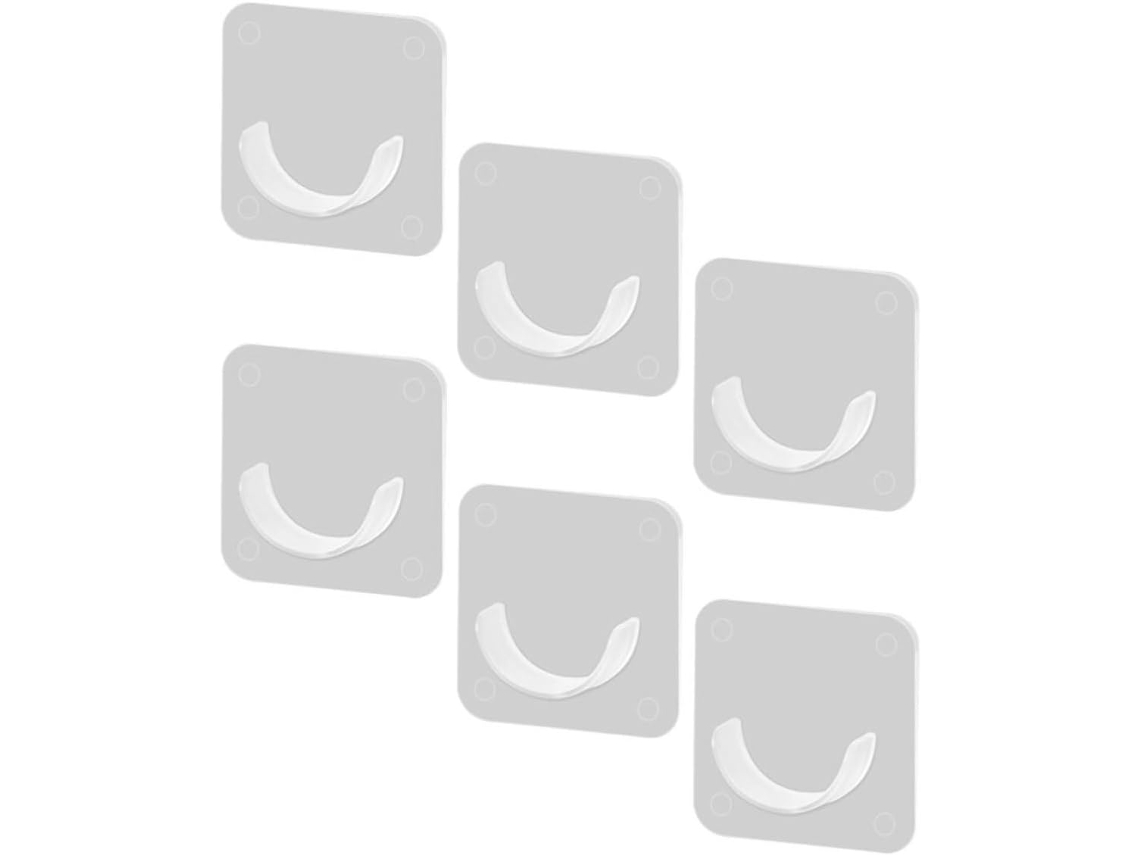Conjunto De 6 Suportes Para Varão Cortina Chuveiro Em Abs, Com Alta Confiabilidade E Aderência Para Cortina De Chuveiro
