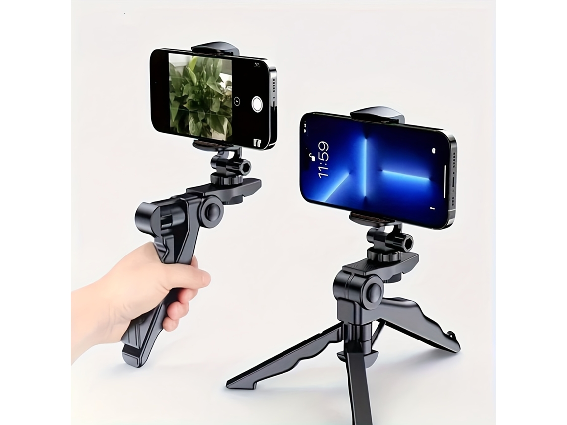 Este Suporte para Tripé de Celular Possui um Design Anti vibração com Rotação de 360 Graus e Vem com uma Alça Ajustável Led Usb Portátil STELASPLEN