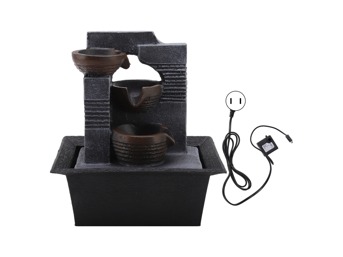 Fontaine D'eau Bureau 4 Niveaux Lampes Colorées 110v Us