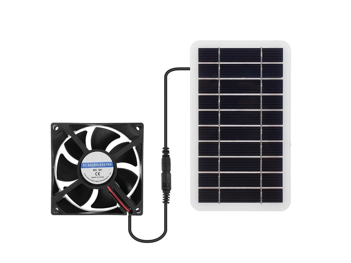 Ventilador Solar 2.5 W com Painel Solar para Animais BRILVIBERA