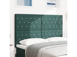 Cabecero LED Verde Oscuro 72 cm Terciopelo