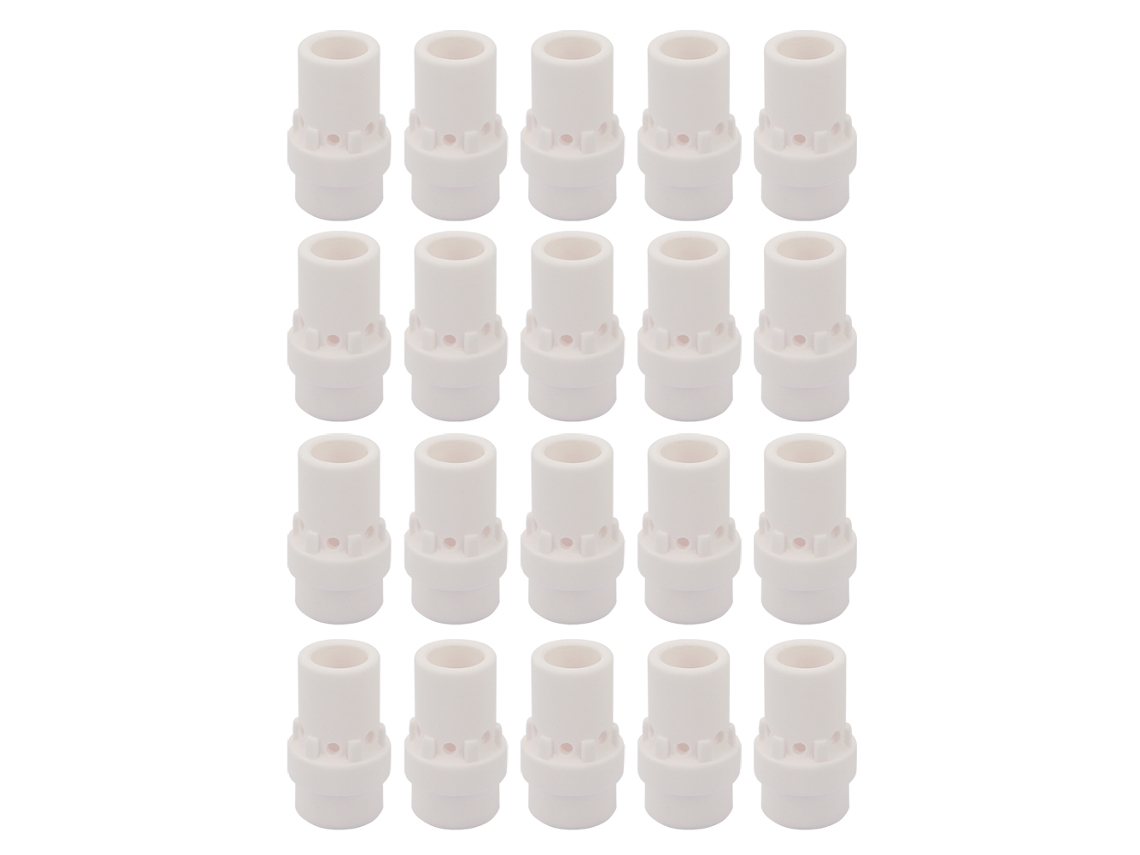 20 Peças Difusor De Gás Cerâmico Anel Espiral Para Tocha De Soldagem Cortadora Binzel 36kd