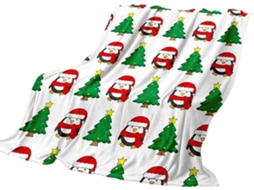 Manta de Flanela Estampada Natal e Halloween Syjym para Crianças Ideal Lazer Presentear nas Festas Fim Ano, Ma