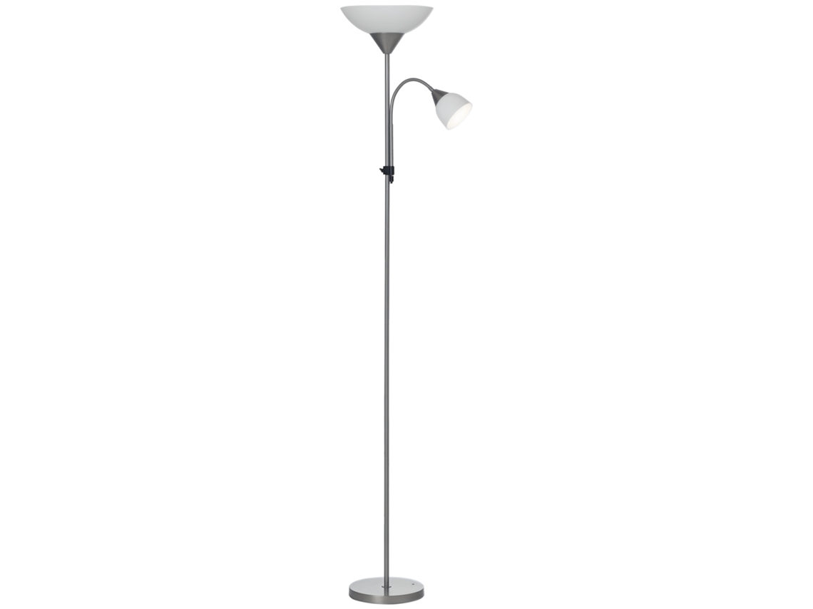 Luminária Chão Sala Estar 2 Lâmpadas Base Metálica 179cm
