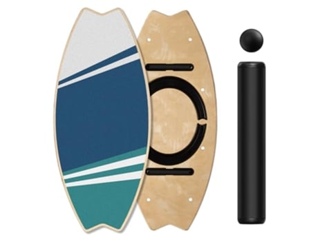 Prancha De Equilíbrio De Madeira Para Skate Interno E Prancha De Equilíbrio Em Forma De Prancha De Surf Com 7 Modos De Exercícios De Equilíbrio