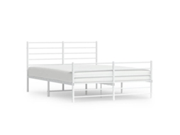 Bed Frame, Bed Frames Vidaxl Branco Aço (120 X 200 Cm)