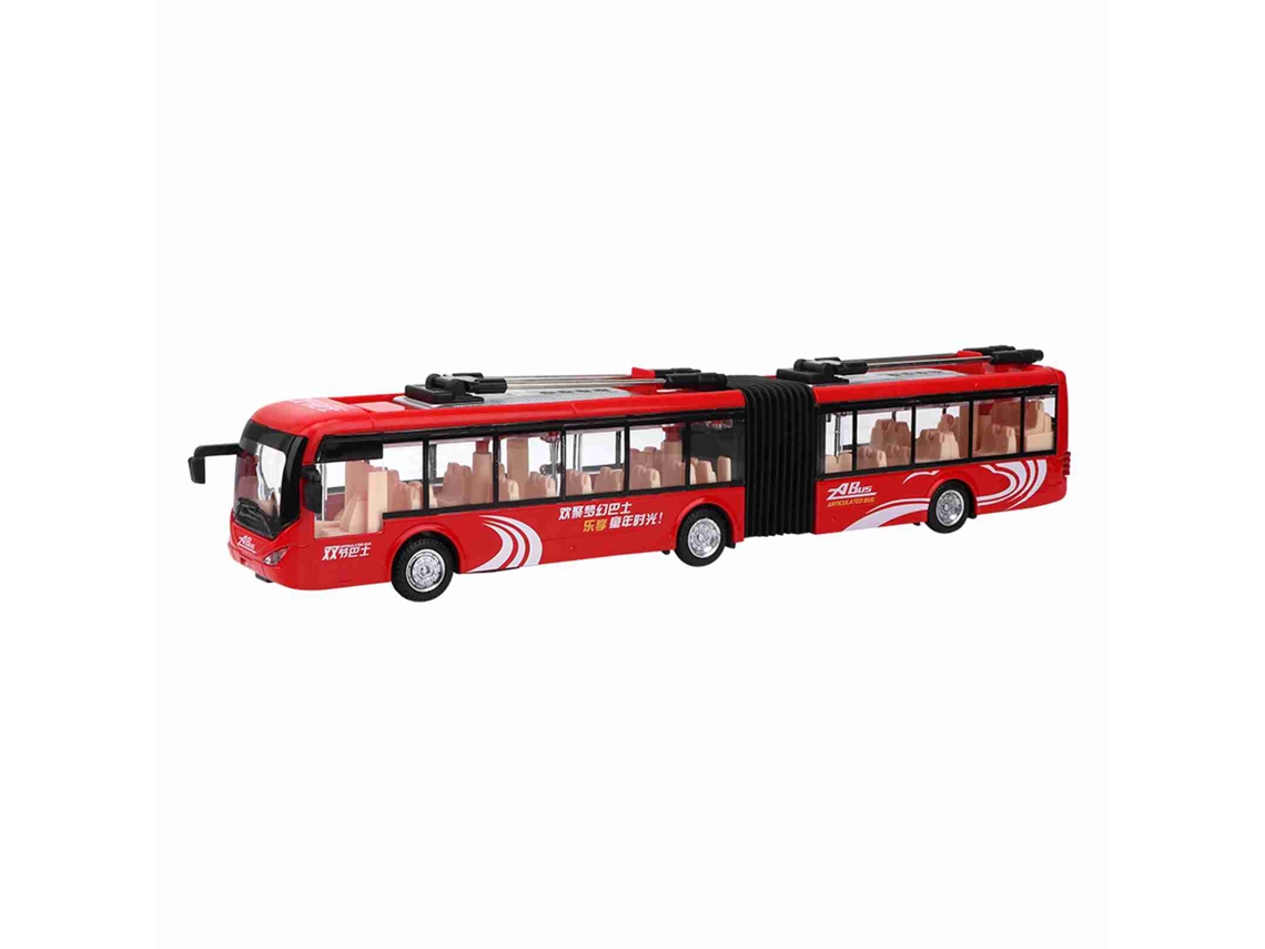 Mali brinquedo Educativo de Ônibus Eletrônico com Luzes para Crianças Modelo de Tráfego Vermelho