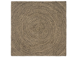 Vidaxl Tapete De Área Natural E Preto 160 X 160 Cm Juta
