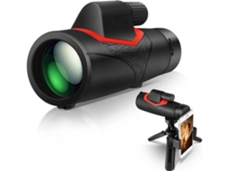 Binóculos ENKERS Monóculo Monocular 10 X 42 HD com Suporte para Celular e Tripé Zoom À Prova D'Água para Observação de Pássaros Caminhadas -Verde