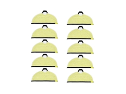 For Ai Vacmop Robot Vacuum, Model Numbers Rv2610wa Aiultra Microfiber Mopping Pads-10pack, Yellow/g_glo