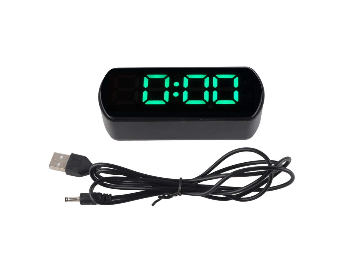 Reloj Led Digital Com Alarme, Modo Dual, Regulável Automaticamente, Temperatura E Função Snooze Para Quarto, Escritório E Cozinha