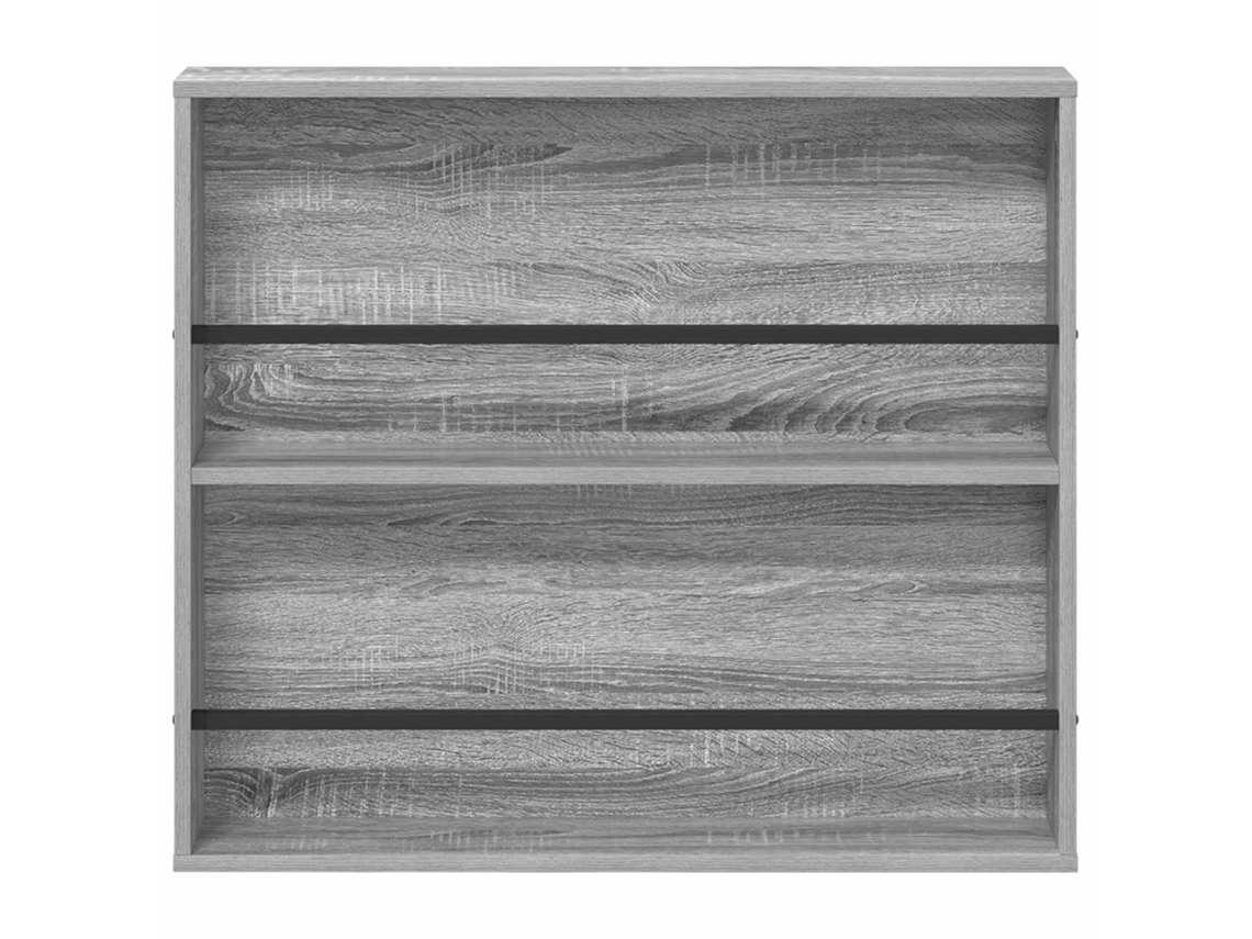 Conjunto 1 Estante De Revistas Vidaxl Cinzento Derivados De Madeira (80 X 12 X 70 Cm)