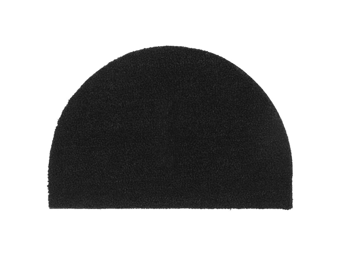 Vidaxl Tapete De Porta Semicircular 40x60 Cm Fibra Coco Tufada Preto