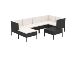 Garden Lounge Set, Garden Lounge Sets Vidaxl Preto Rattan / Vime (n/a)