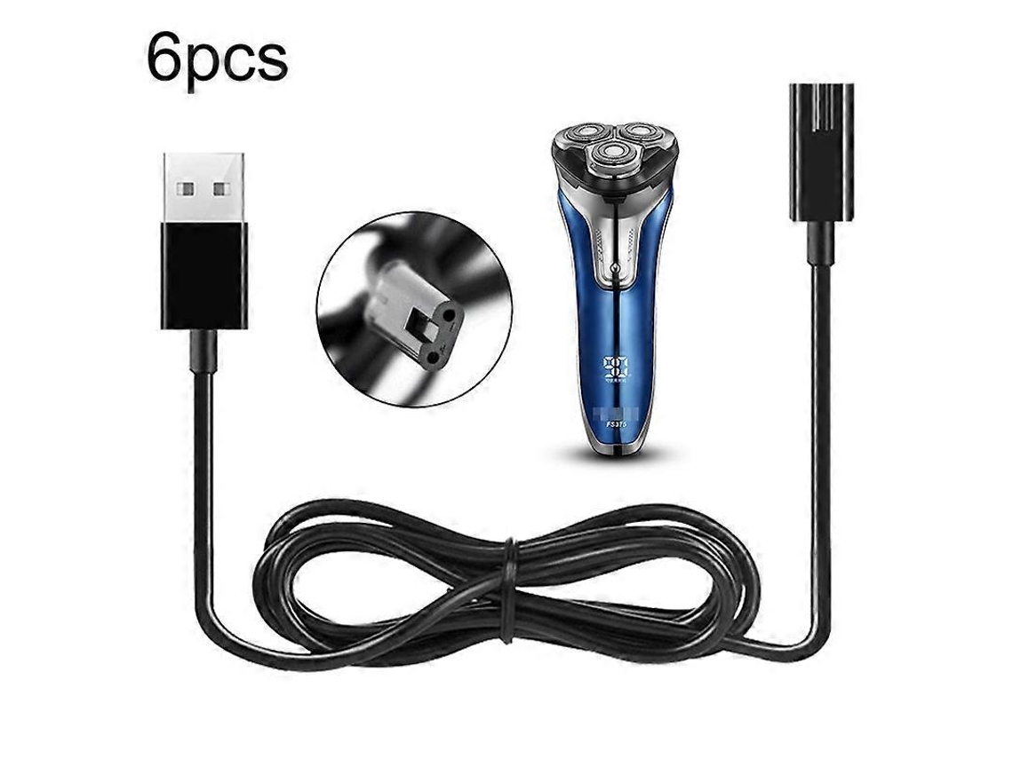Cabo De Carregamento Usb Para Barbeador Elétrico, 6 Peças, Compatível Com Modelos Flyco