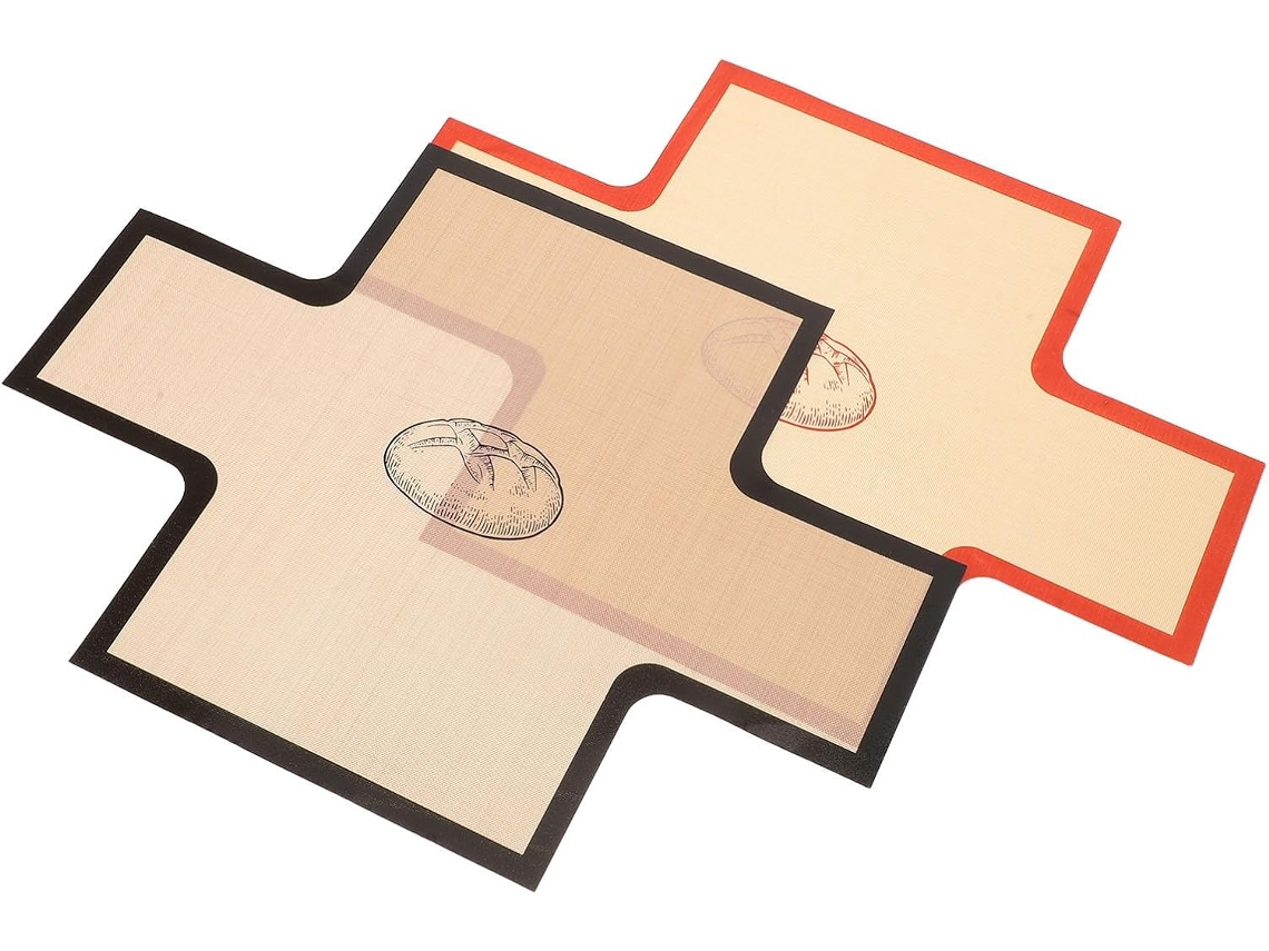 Tapete de Silicone para Assar, 2 Peças, Reutilizável, Resistente Ao Calor, com Forma Pão e CHABERLU
