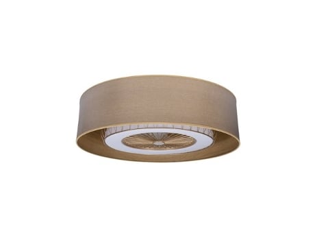 Ventilador Dc Tania 72W Madeira Clara 5 Lâminas 6 Velocidades 3Col Remoto Memória Regulador de Intensidade Temporizador 6120Lm 70D FABRILAMP