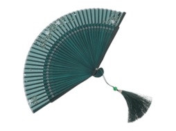 Leque De Mão Dobrável, Chinês, Bambu, Vintage, Dobrável