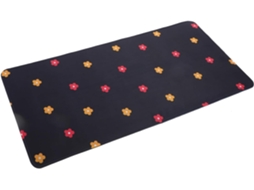 Mousepad Gamer Retangular Preto Antiderrapante Em Borracha.