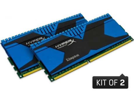 Memória RAM DDR3 KINGSTON Predator (2 x 4 GB - 2400 MHz - CL 11 - Azul) — 2 x 4 GB | 2400 MHz | DDR3