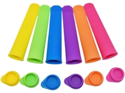 Conjunto De 6 Moldes Gelo Em Silicone, Várias Cores Multicolorido