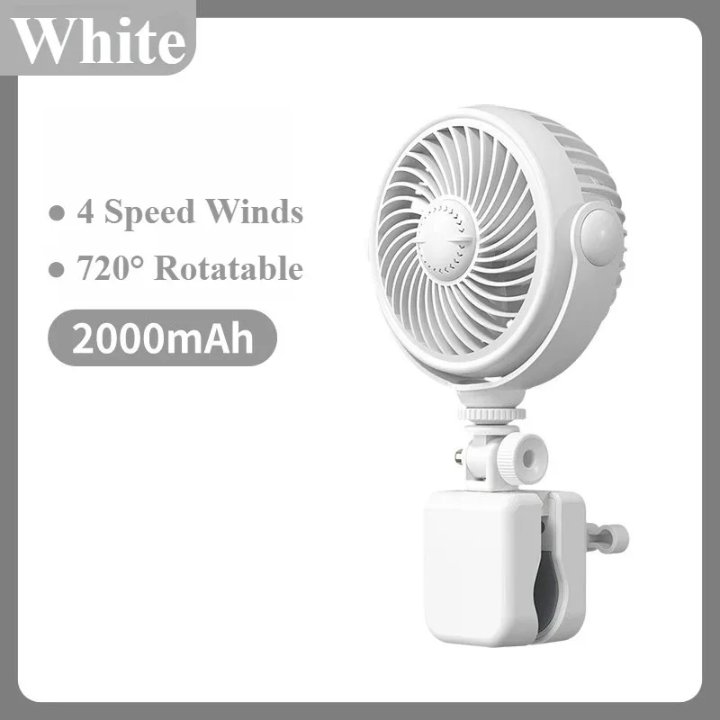 Ventilador Portátil para Academia com 4 Velocidades de Vento MDUG (branco)
