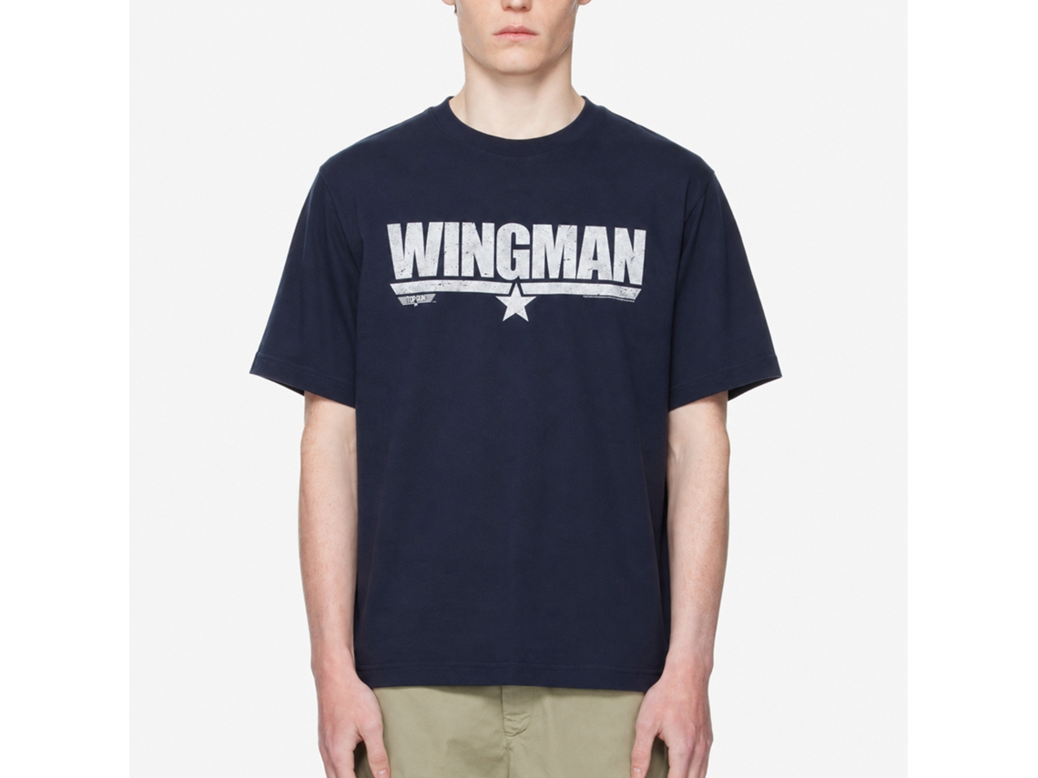 Rockinstone Top Gun Movie Wingman Navy Adult T-shirt Size:m