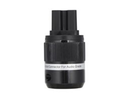 Conector fêmea IEC F100R, cobre puro banhado a ródio para áudio CA