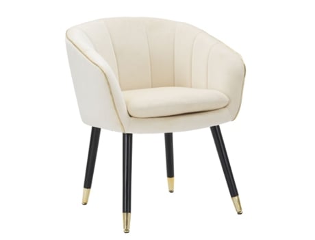 Poltrona Paris Creme/Ouro Cm 62X58X78 MAURO FERRETTI