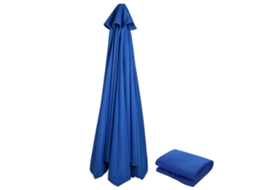 Toldo de substituição para guarda-sol curvo, 8,8 m, impermeável, UV, multicolorido, 270 cm x 600 mm, azul marinho | S/BRAND