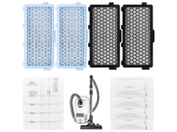 Kit Com 4 Filtros C3 Para Aspiradores Miele Compact C1 E C2, Complete C2 E C3, S8340, Filtro Active Air Clean 50 Para Miele S4000._ptg