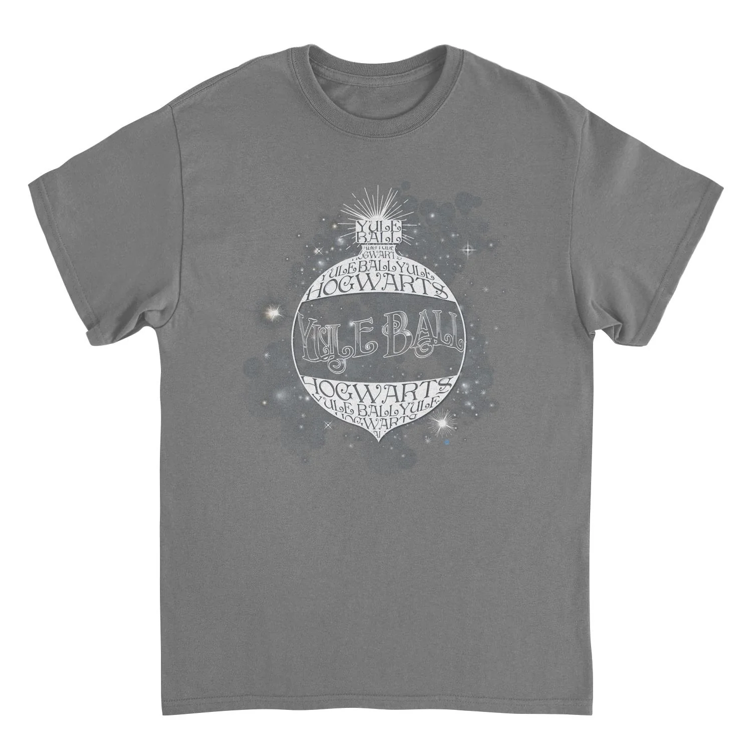 Unisex Adult T-shirt Rockinstone Harry Potter Christmas Sphere Hogwarts Charcoalsizes