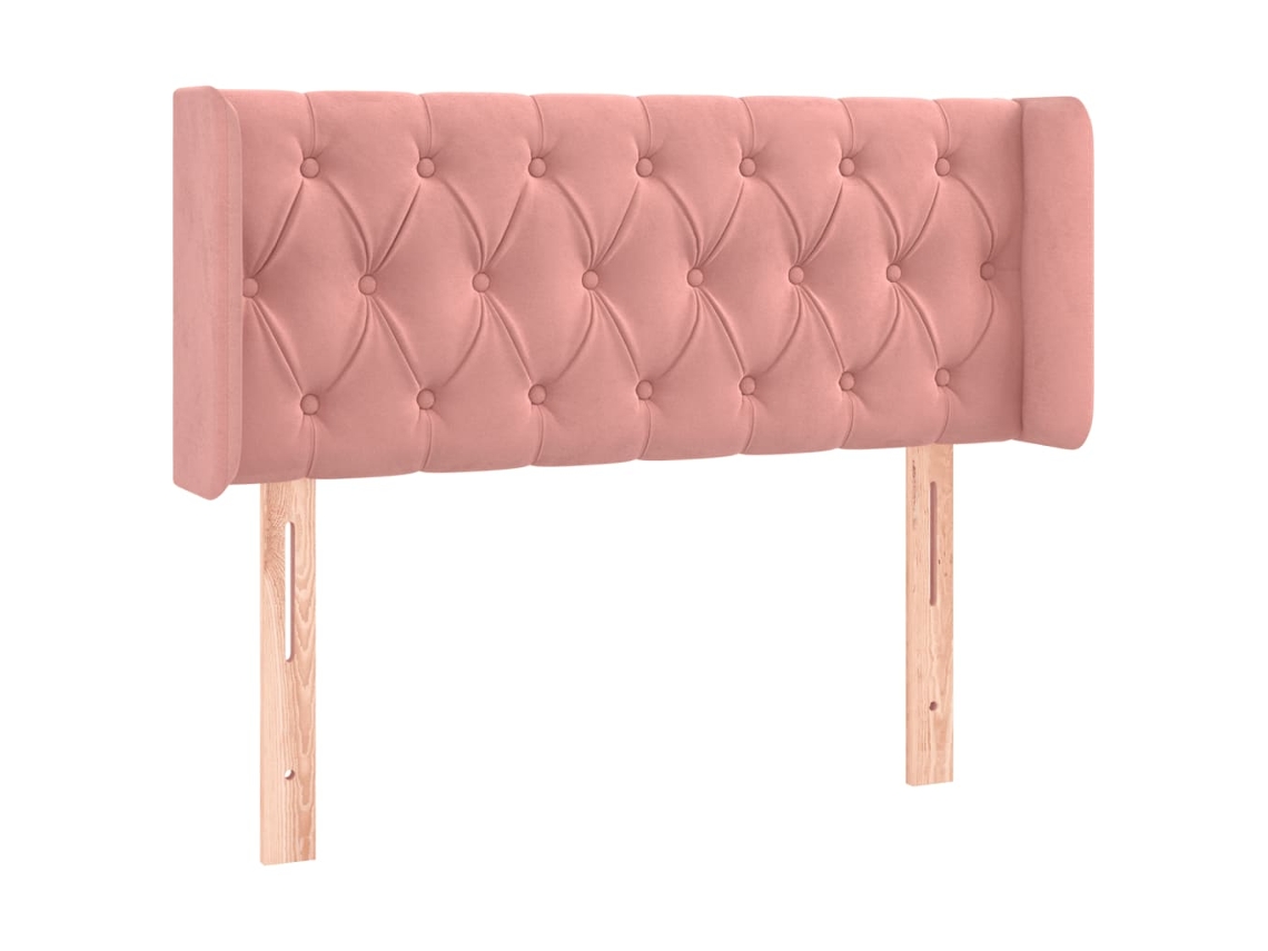 Headboard, Headboards Vidaxl Cor-de-rosa Veludo (93 X 16 X 78/88 Cm)