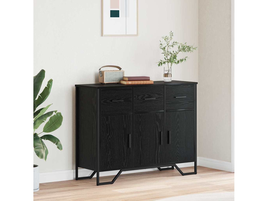 Vidaxl Buffet Carvalho Preto 97 X 32,5 X 74,5 Cm